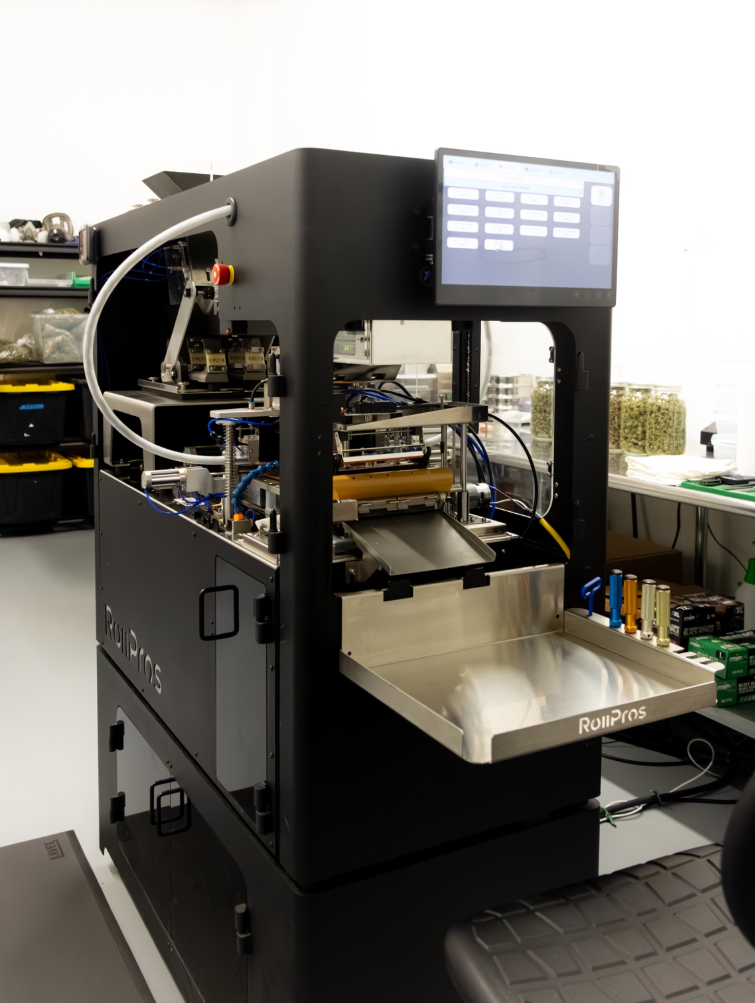 RollPros automated preroll machine in the Royal Rush facility